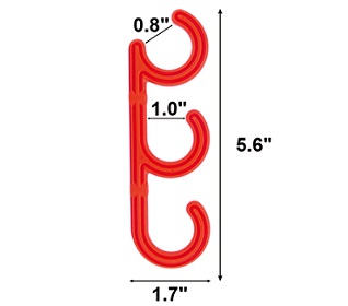 Mounted Tri Hook Dimension